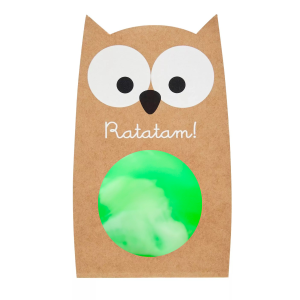 Balle rebondissante marbrée hibou 57 mm – Vert