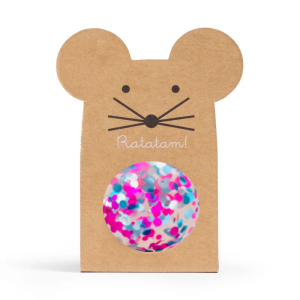 Balle rebondissante souris multico – bleu