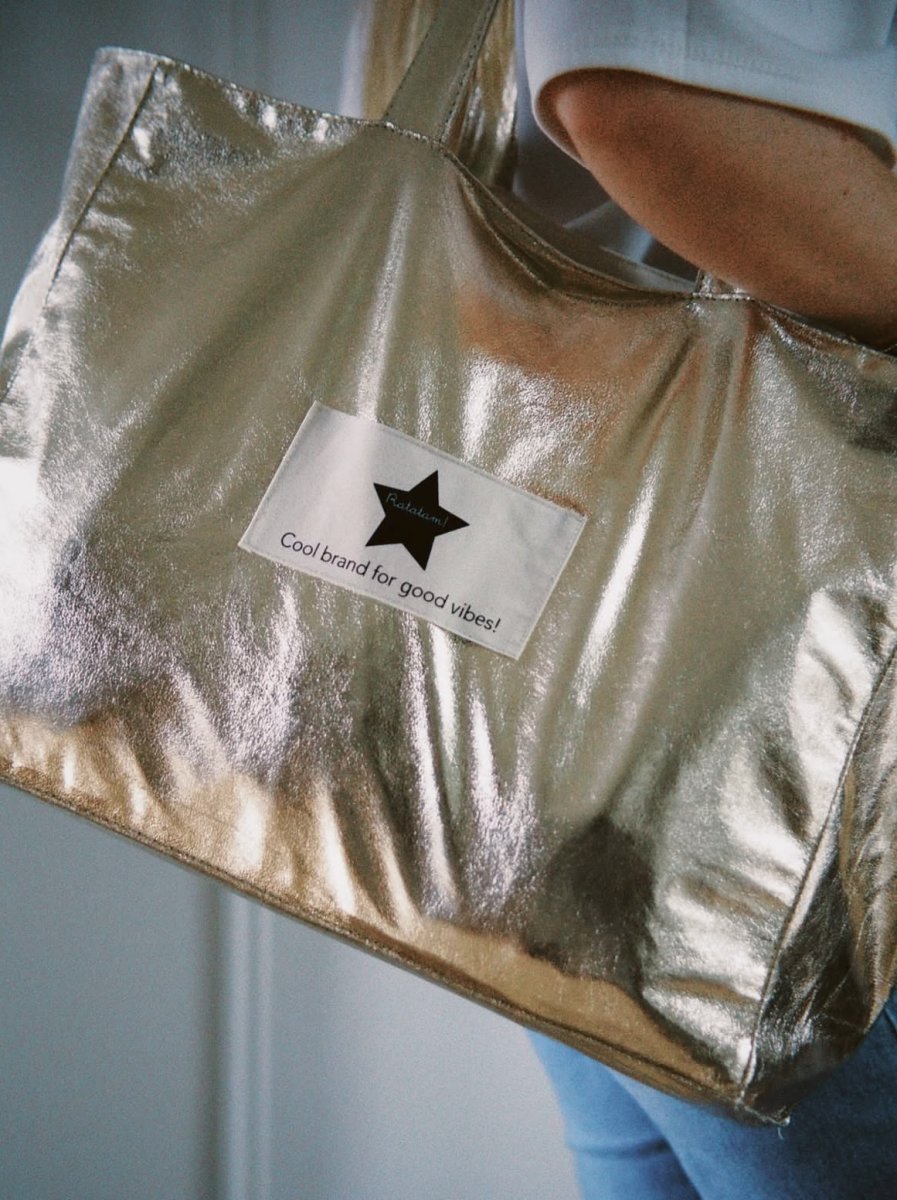 Le grand sac irisé Nova – Doré – Image 3