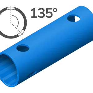 Rohr 15 cm 135° (3 Löcher)