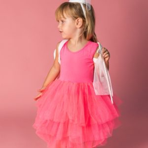 La Robe Tutu 2/4ans – Rose fluo