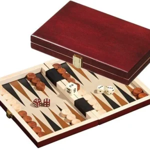 Backgammon de voyage bois - Non magnétique
