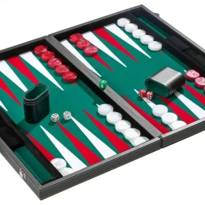 Backgammon style Cuir - Surpiqué blanc - Compétition