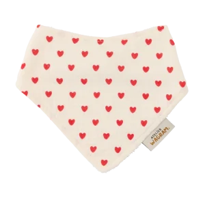 Bavoir/bandana - Petits Cœurs Rouges