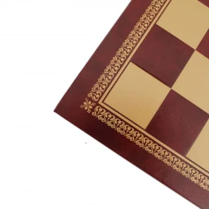 Plateau d'échecs / échiquier en Cuir et Salpa - Rouge - T2 - Ital Fama