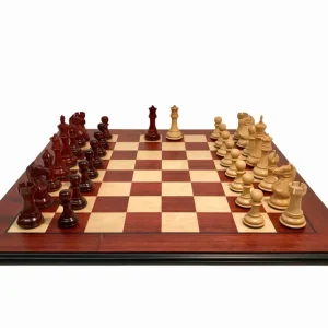 Ensemble jeu d'échecs en padouk - Pièces bois de Rose