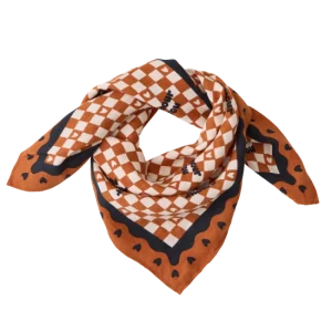Foulard Amour Fou - Marron/Noir