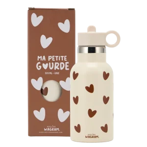 Gourde 350ml - Cœurs Crème
