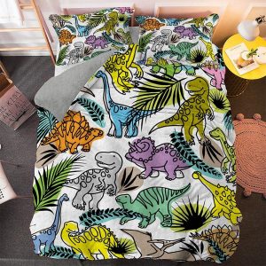 Housse de couette dinosaure lit enfant