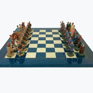Pièces d'échecs "3 Royaumes" - peintes à la main