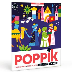 Poster créatif + 520 stickers CRÈCHE DE NOËL (4-10 ans)