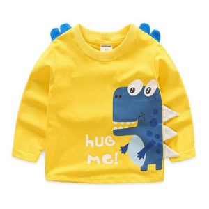 Pull Dinosaure  Fille Jaune