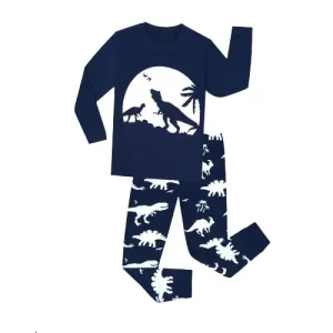 Pyjama Dinosaure  Enfant Bleu