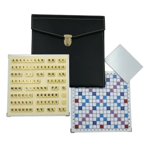 Scrabble Duplicate ou de Voyage en Cuir Vegan - Magnétique - Noir